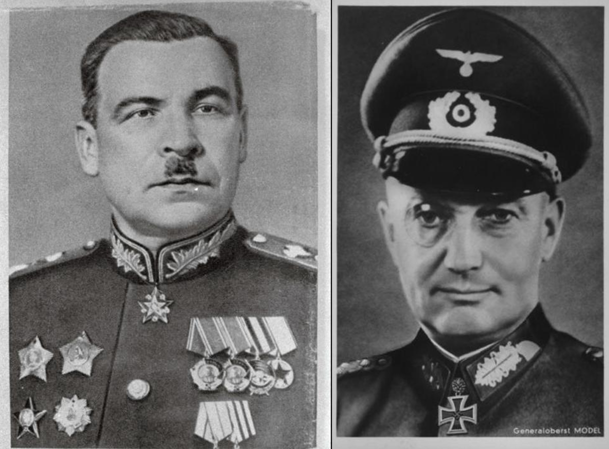 Punaarmee kindral Leonid Govorov ja Saksa 9. armee ülem kindralkolonel Walter Model